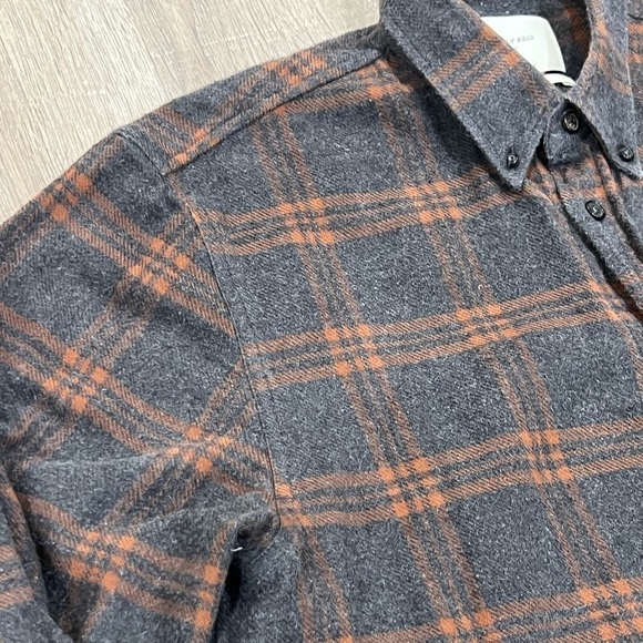 Billy Reid Small Standard Fit Made in Italy Classic Soft Cotton Button Shirt - Picture 4 of 6